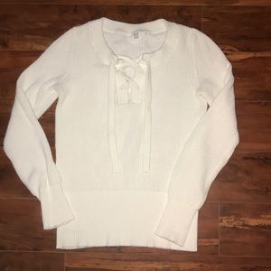 Gap lace front shaker sweater